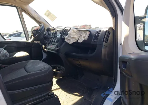 2019 Ram Promaster 2500 High Roof 136 Wb из США, поврежденный, VIN 3C6TRVCG0KE539194